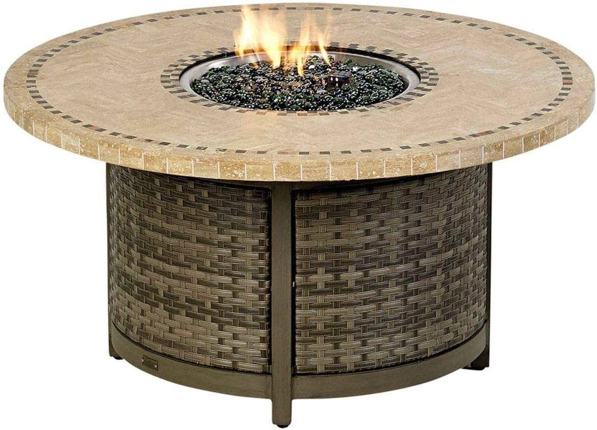 BDPRFT Bermuda Platinum 48" Round Fire Table with Burner