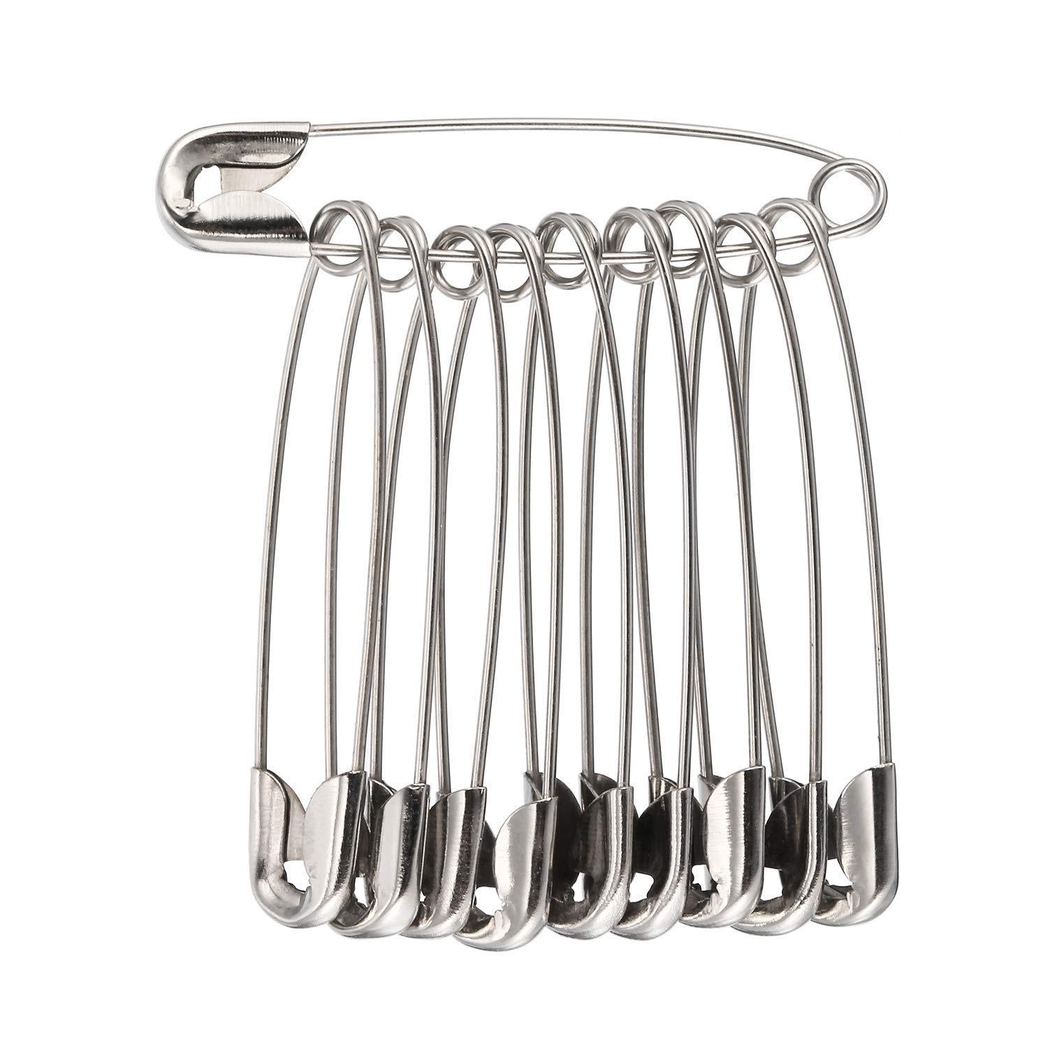 IndiaBigShopHeavy Duty Safety Pins - Stainless Steel Safety Pins for Blankets/Skirts/Kilts IBS1468