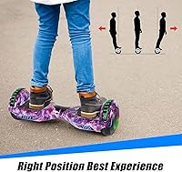 Vista 60 de FLYING-ANT Hoverboard - Hoverboard de 6.5 pulgadas con Bluetooth y luces LED intermitentes, Hover Board para niños y adolescentes