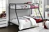 DHP Furniture Bunk Bed Black Single Over Double