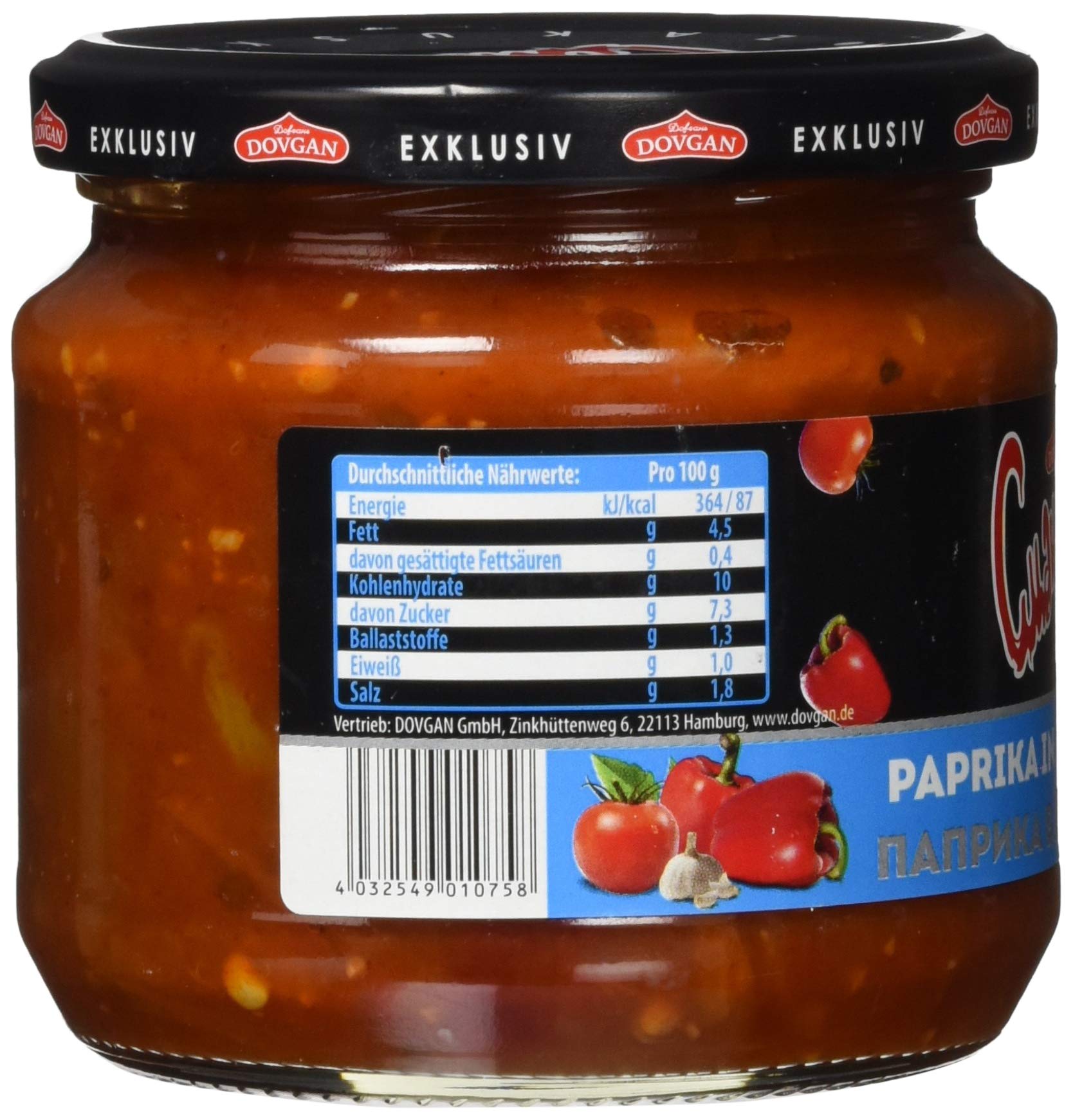 Dovgan gebratene Paprika in Adgika, 6er Pack (6 x 345g)