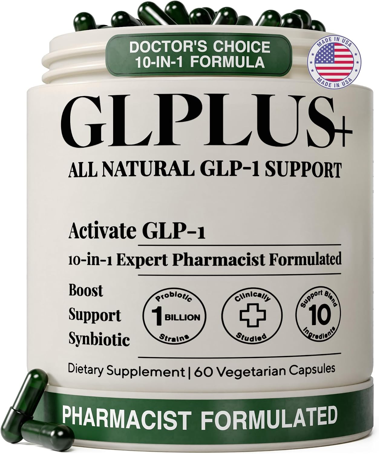 GLP-1 Supplement for Weight Management & Appetite Suppressant, 60ct