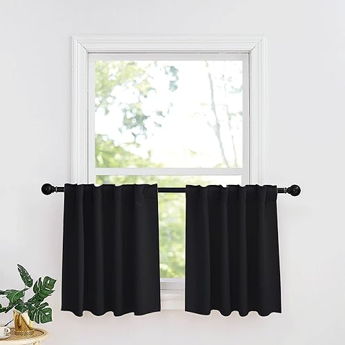 Miniatura 35 de RYB HOME - Cortinas blancas, cortinas para oscurecer la habitación, con aislamiento térmico, juego de cortinas opacas para dormitorio, sala