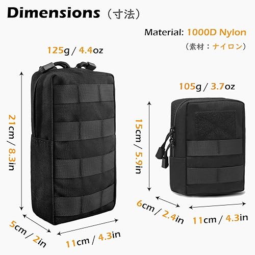 Vista 32 de TRIWONDER Bolsa de cigarrillos táctica Molle Pequeña Bolsa Militar Batería Cigarrillo Estuche EDC Utilidad Tarjetero Ranura Encendedor Mini Cigarro