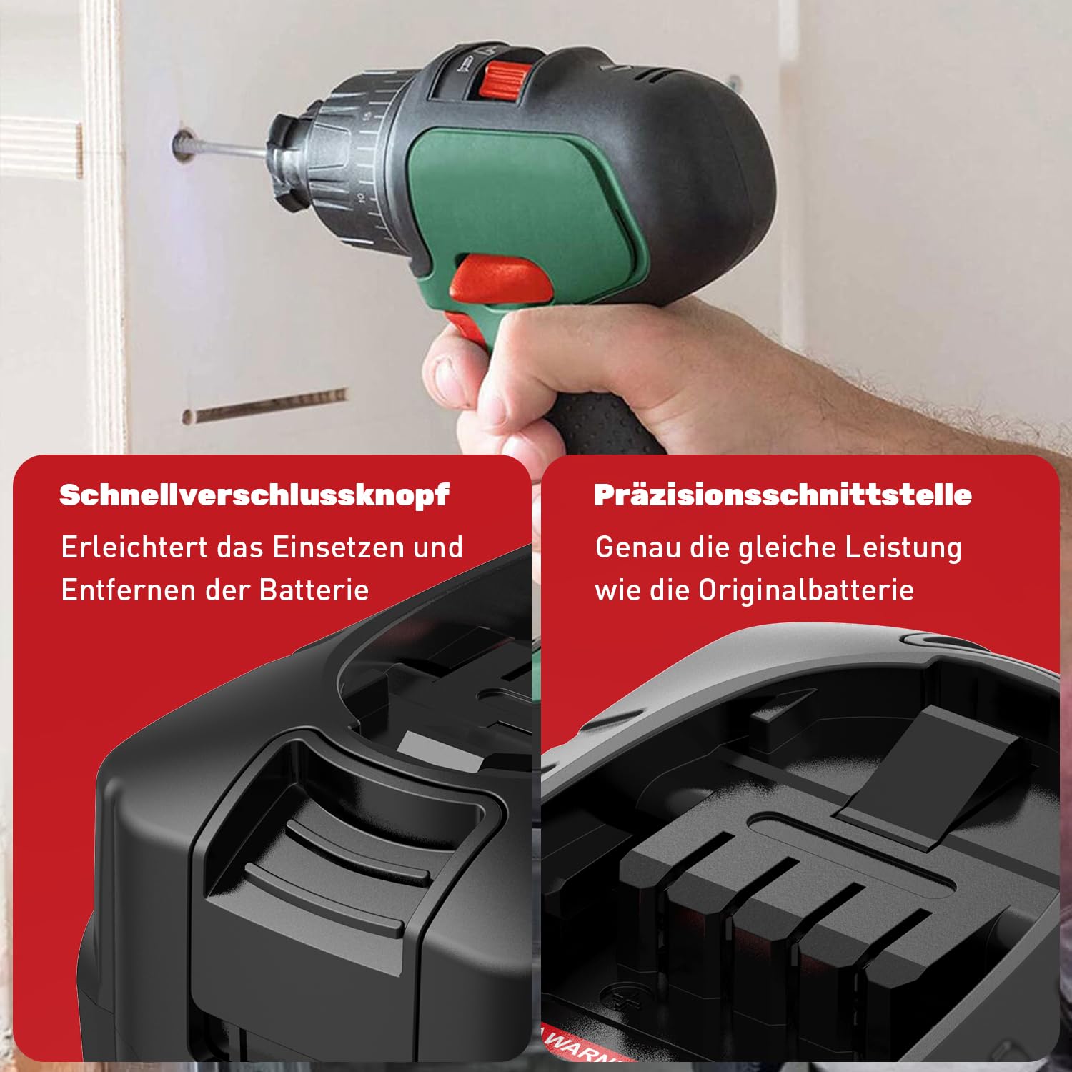 Batería de repuesto de 18 V compatible con herramientas Bosch para casa y jardín, batería de 18 V 5,0 Ah para Gloria Bosch, batería de 18 V PBA PSB PSR