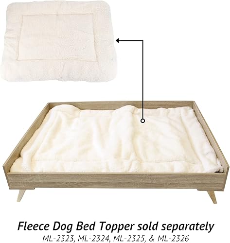 Miniatura 6 de Midlee Marco de cama elevado de madera para perro, pequeño