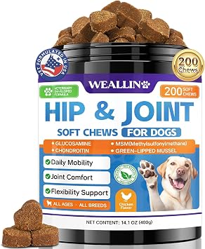 Dog Joint Supplement, Hip and Joint Supplement with Glucosamine Chondroitin