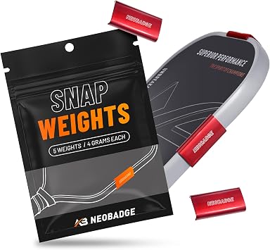 Snap Weights for Pickleball Paddles 5-Pack Clip-On Weighted 4g Each|No-Residue & Easy Adjustment | 2-in-1 Edge Guard Protection | Fits 16mm Paddles