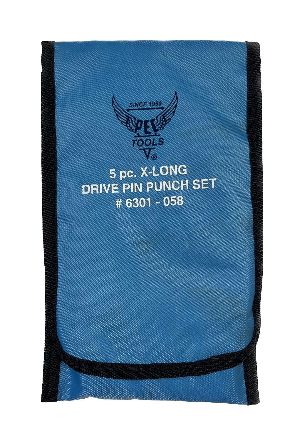 HHIP 8600-4104 5 Piece Extra-Long Drive Pin Punch Set with Black Nitrate Finish, , 8" Overall Length, USA