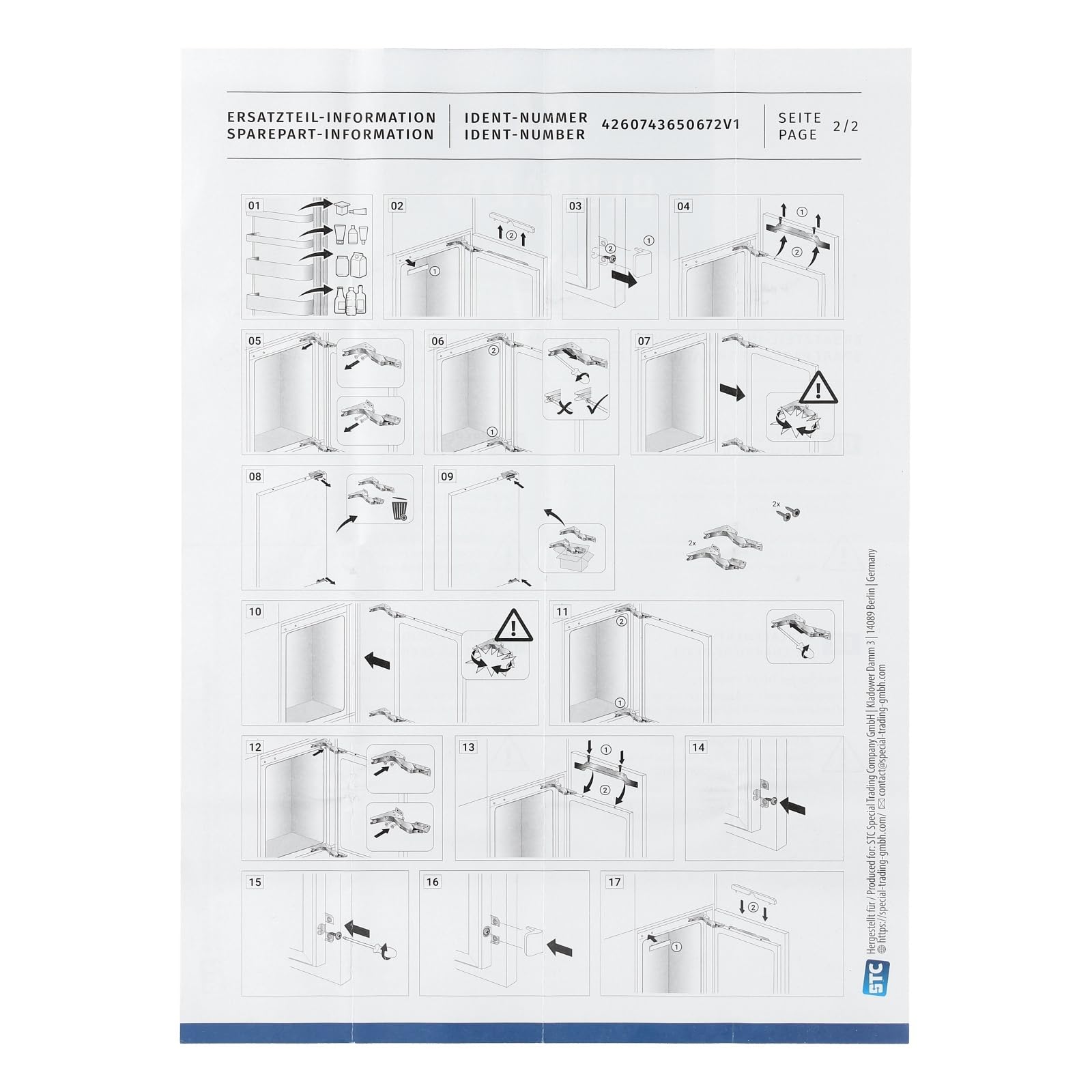 easyPART Kompatibel/Ersatz für gorenje 10090982 Türscharnier Set oben unten wie AEG 4055504197 für Kühlschrank