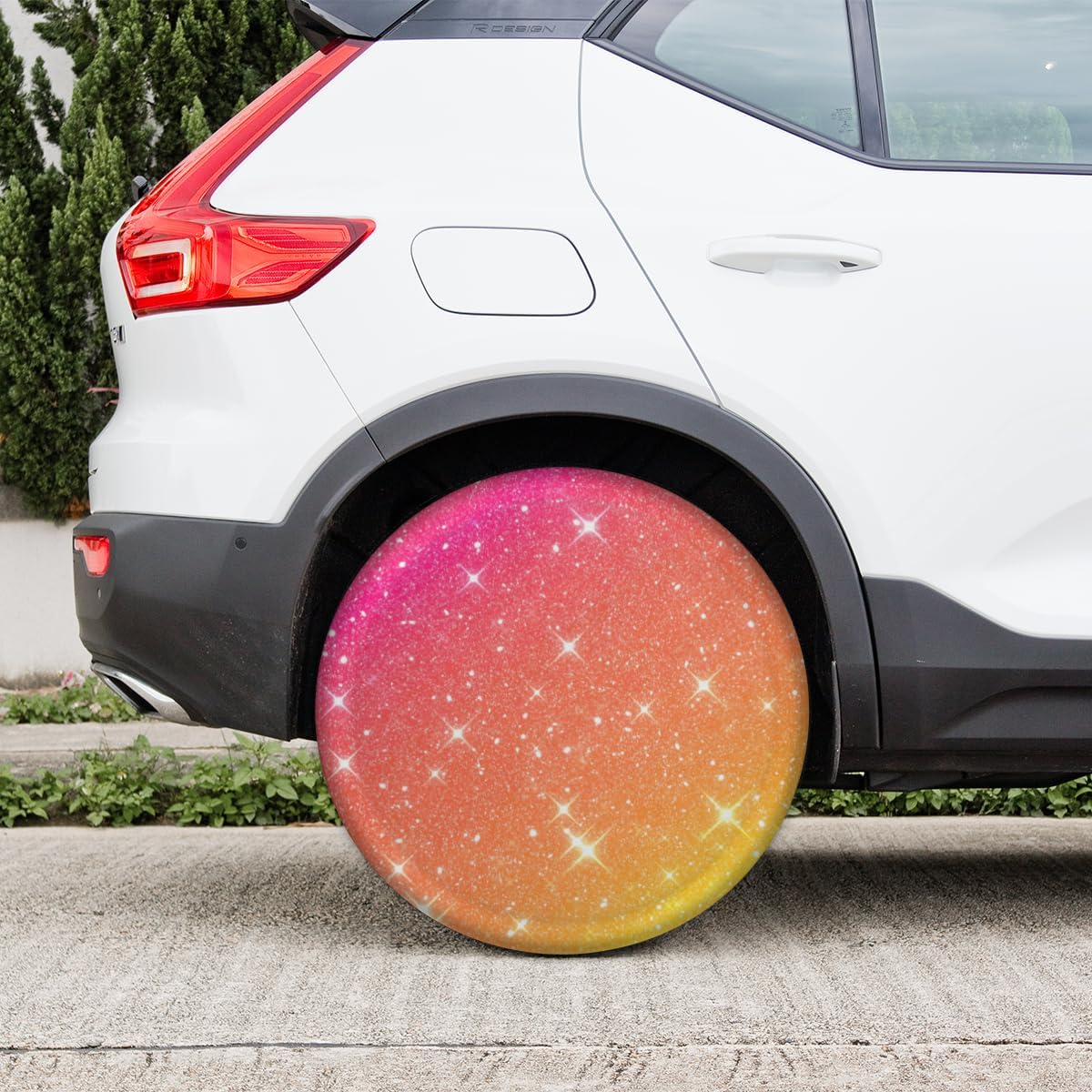 Color Flash Tire Covers Portable Spare Tire Cover Soft Durable Waterproof Dustproof Set of 4 Bags 16 Inches for Car Truck SUV Trailer Camper