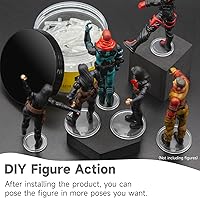 Vista 6 de EBCO 50PCS Mix 25mm & 37.5mm Round Plastic Action Figure Display Stand Base Fit for 3.75” Vintage Star Wars Movie Model Figures toy