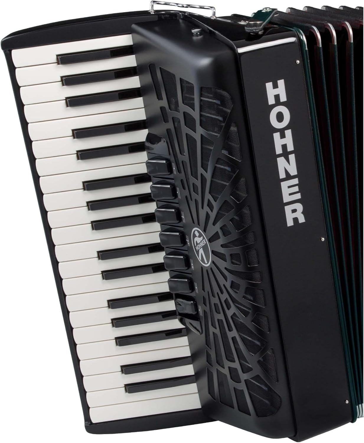 Hohner Bravo III 96 Chromatic Piano Key Accordion (Jet Black)