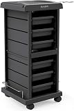 TASALON - Carrito de salón - Carrito rodante para almacenamiento adicional - Carrito multiusos de 6 bandejas - Bandeja de tatuaje