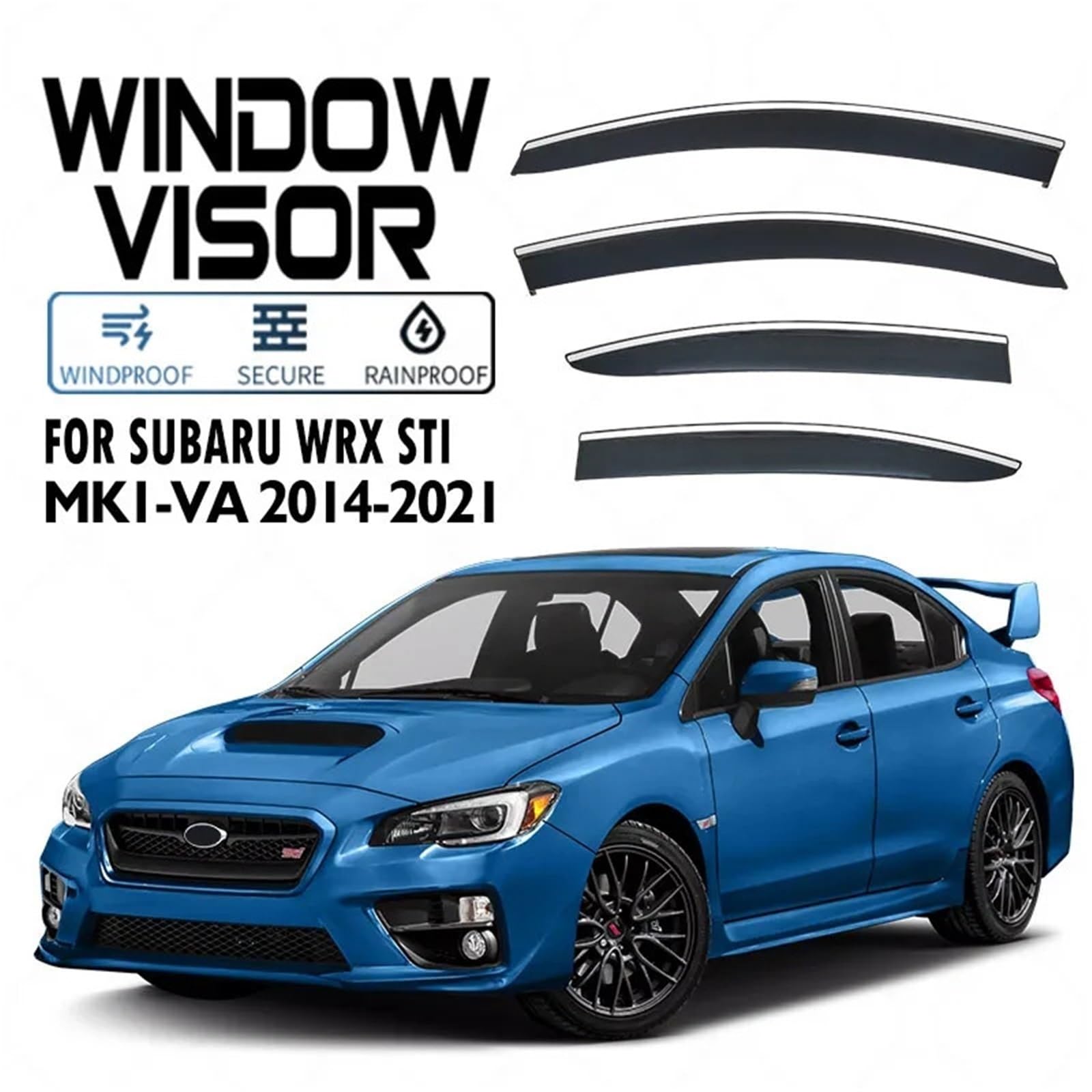 Pompa ciśnieniowa wspomagania 4 szt. pasujące do Subaru WRX STI 2014-2021 markizy osłony przeciwdeszczowe osłony pogodowe osłony przeciwsłoneczne i przeciwdeszczowe