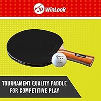 Vista 6 de JP WinLook Juego de palas de ping pong, juego de paletas de tenis de mesa portátil con palas de ping pong, estuche profesional y pelotas de ping