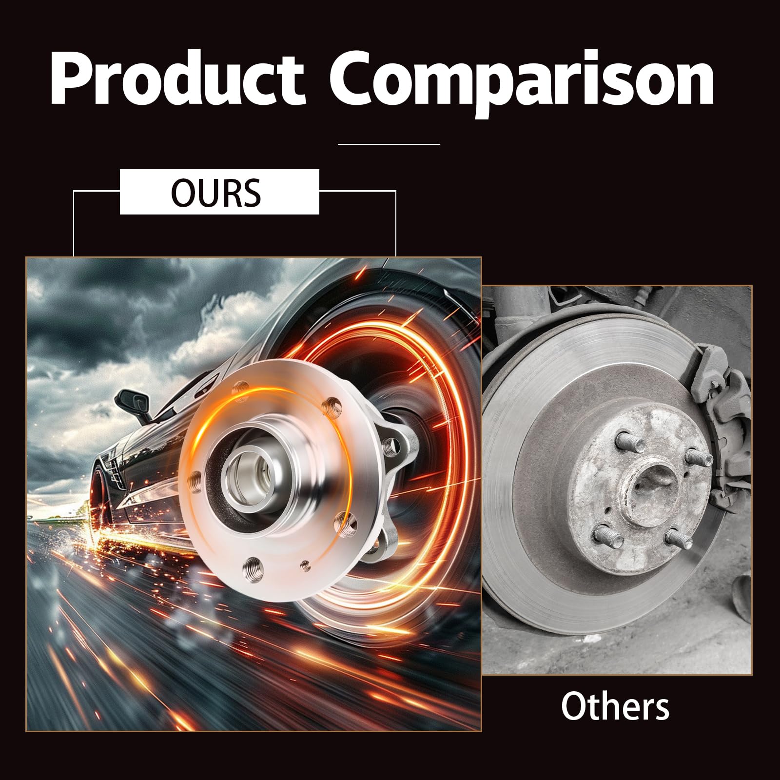 2Pcs Front Wheel Hub and Bearing Assembly Compatible with Audi A4 /Q5 2009-2015, A5 2010-2014, A6 2012-2015, S4 2010-2015, S5 2008-2015, #4H0498625 4H0498625A 4H0498625B - 4