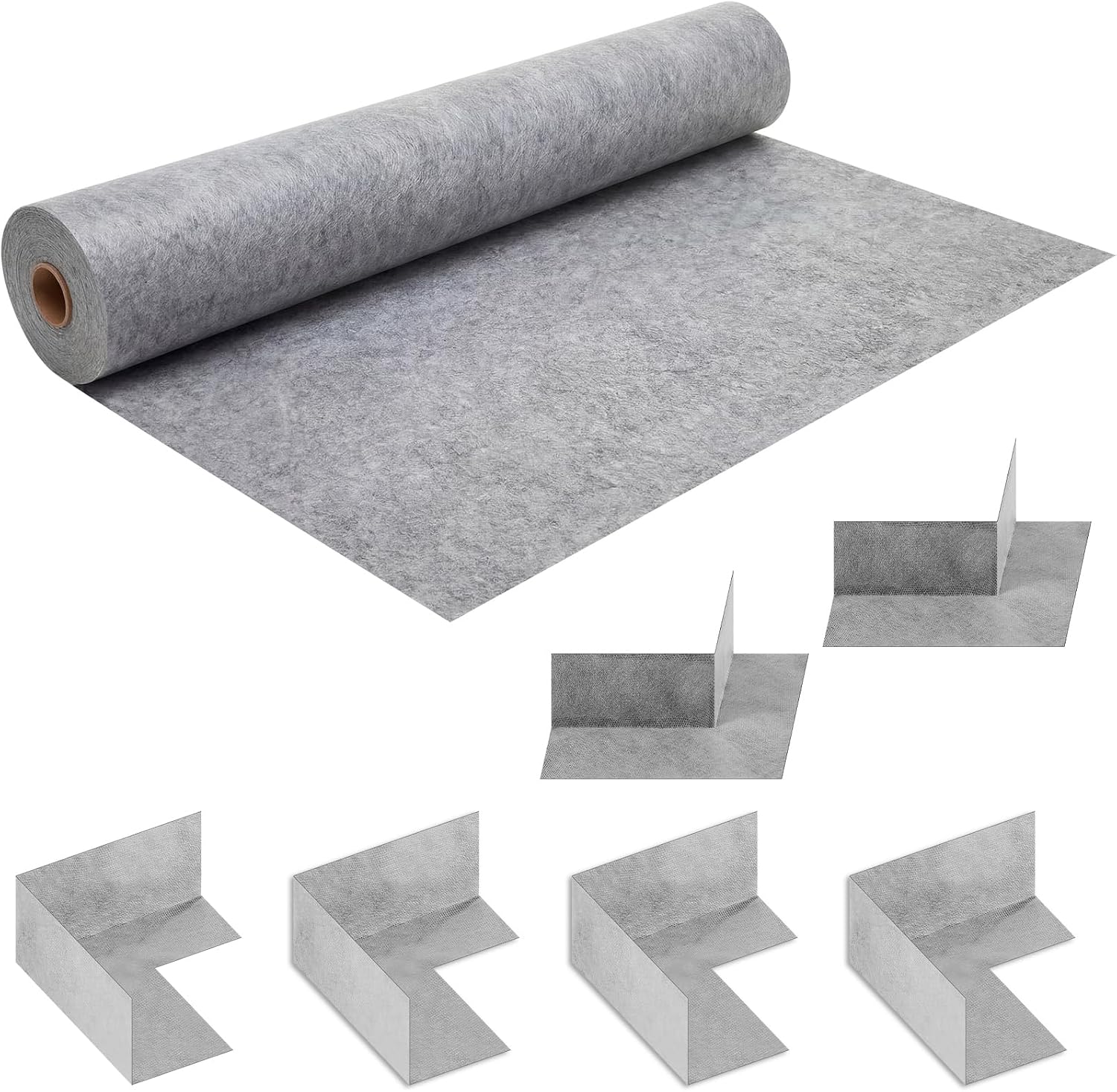 7 Pcs Waterproof Membrane Kit with Corners, 3.3 x 33ft