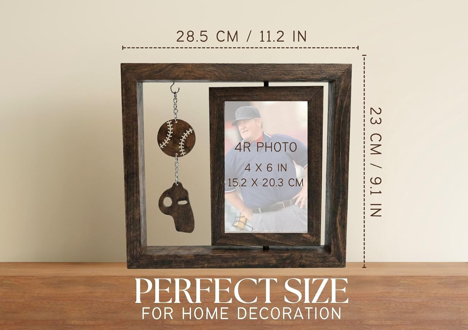 InnoBeta Baseball Coach Gifts, Funny Gift Picture Frame for Appreciation, Christmas, Birthday, 4x6