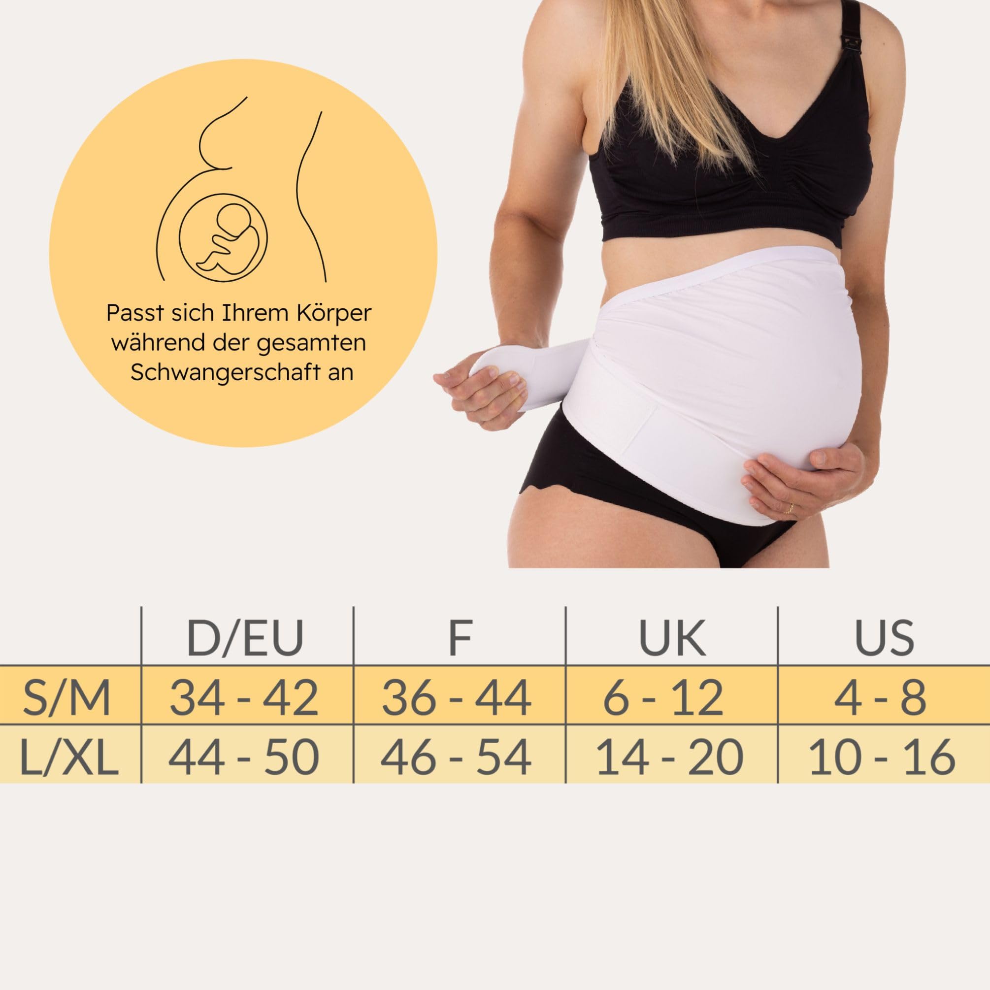 Carriwell Donne Leggings Gravidanza Di Supporto, Pantaloni Di Maternità Confortevoli Con Ventre Inserto, Allevia Il Dolore Durante La Gravidanza, Traspirante[Nero][Piccolo medio]