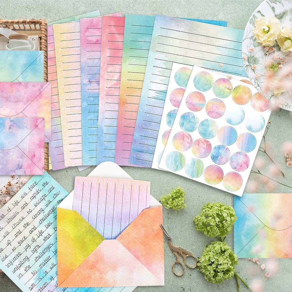tie dye letter writing set