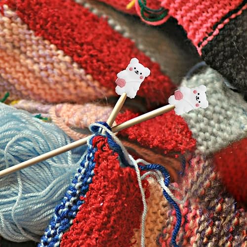 Miniatura 5 de Arvintas 8 tapones para agujas de tejer, bonitos protectores de punto de aguja de tejer para principiantes, suministros de bricolaje, accesorios