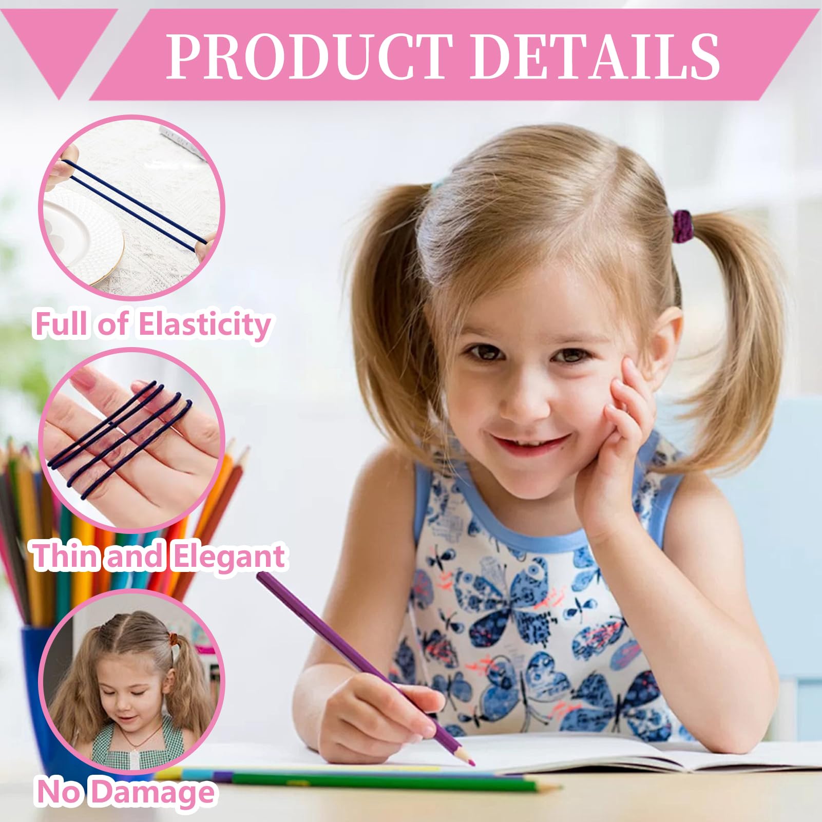 100 PCS Elastic Hair Bands - Image 3