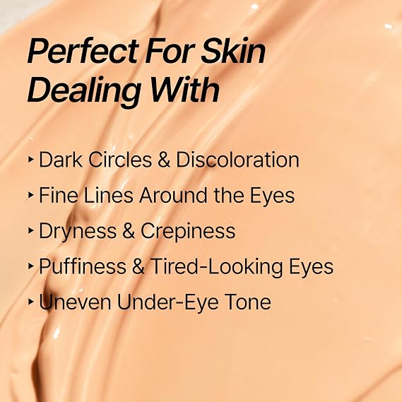 shaishaishai BANANA PDRN Conceal - Hydrating Under Eye Cream & Dark Circle Coverage, Advanced Formula with PDRN + Ectoin, Non-Sticky, Korean Skincare, 0.52 oz (Caramel)