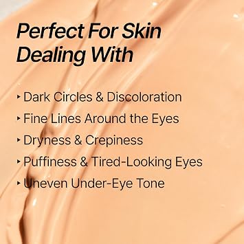 shaishaishai BANANA PDRN Conceal - Hydrating Under Eye Cream & Dark Circle Coverage, Advanced Formula with PDRN + Ectoin, Non-Sticky, Korean Skincare, 0.52 oz (Caramel)