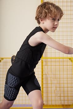 Topeter Youth Padded Compression Shirt, Chest Protector, Heart Guard Sternum Protection Shirt