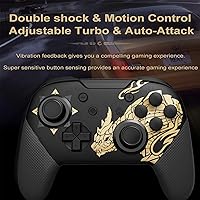 Vista 2 de Dritrip Wireless Pro Controller Compatible with SwitchSwitch LiteSwitch OLED, Switch Remote Gamepad with Joystick, Double Vibration, Wake-up and