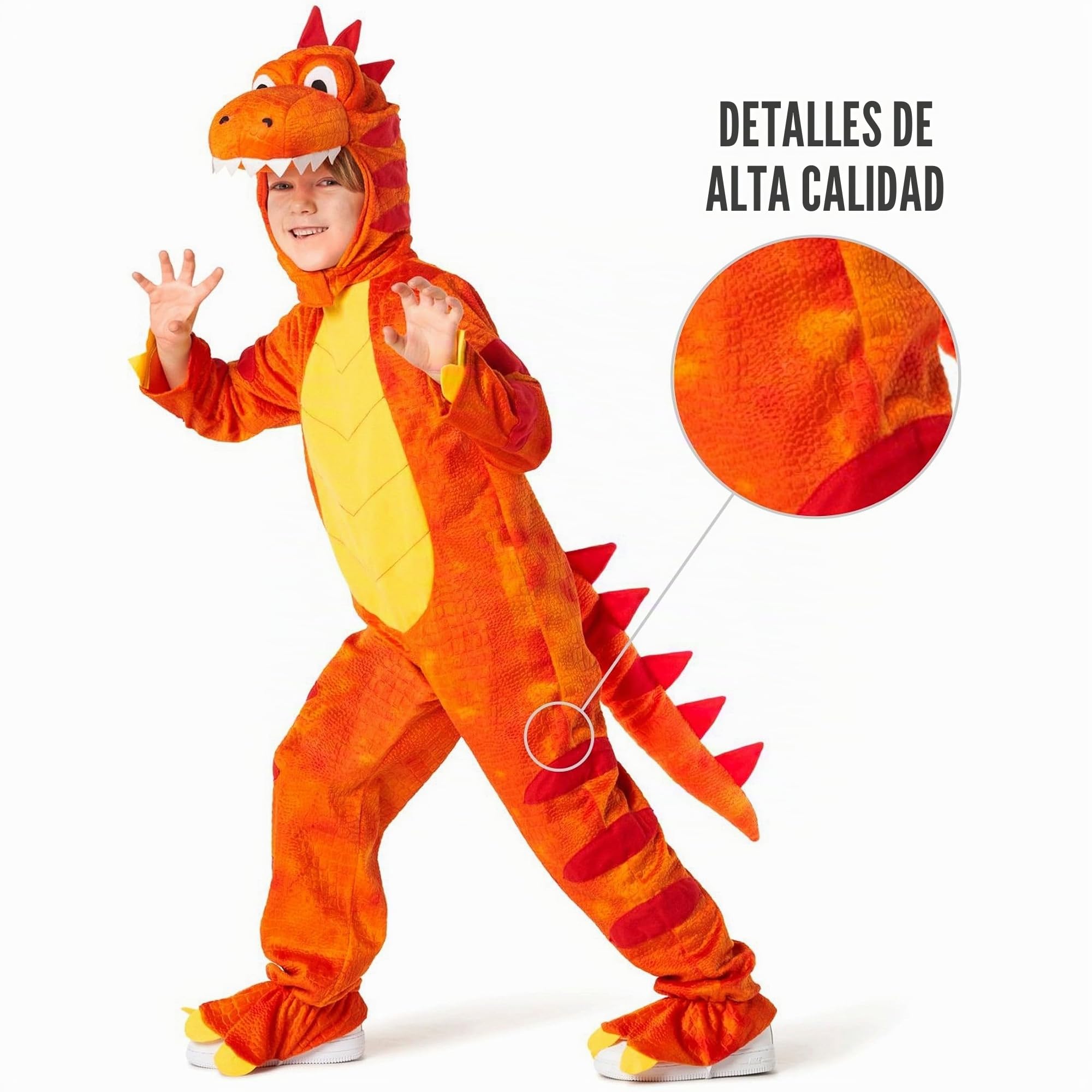 Morph Disfraz Dinosaurio Niño y Niña, Traje T-Rex Disfraz Halloween Dinosaurio, Disfraces Carnaval Niños - T2