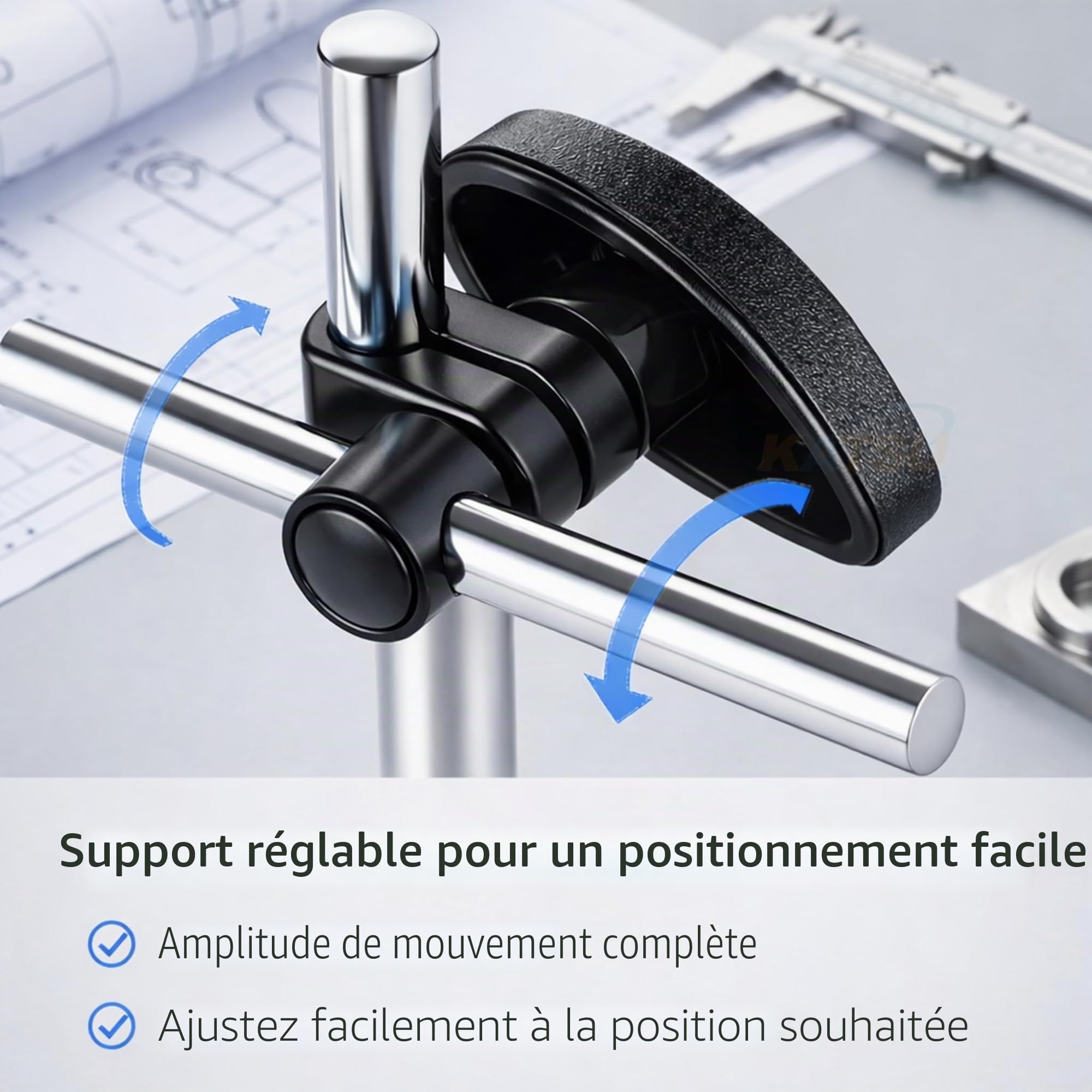KATSU Tools Indicateur de test cadran jauge 0-10mm DTI avec base magnétique 40111963