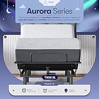 Vista 2 de Celestial Aurora - Base de cama ajustable (marco) + colchón de espuma viscoelástica de gel de 10 pulgadas (mediano), fácil montaje, elevación
