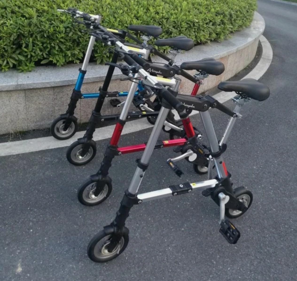 Worlds Smallest Lightest Mini 8in Ultra Light Portable Folding Pedal Bicycle
