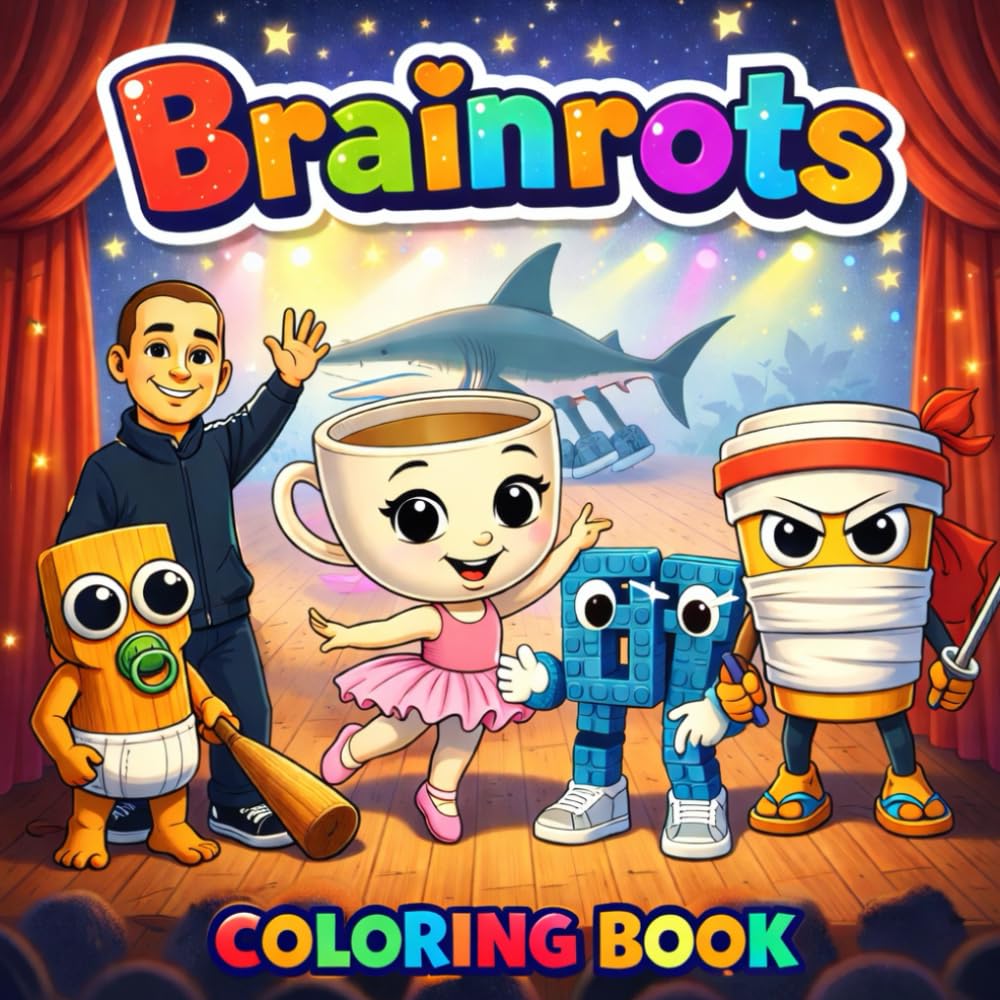 Brainrots Coloring Book: Libro para colorear de BRAINROTS