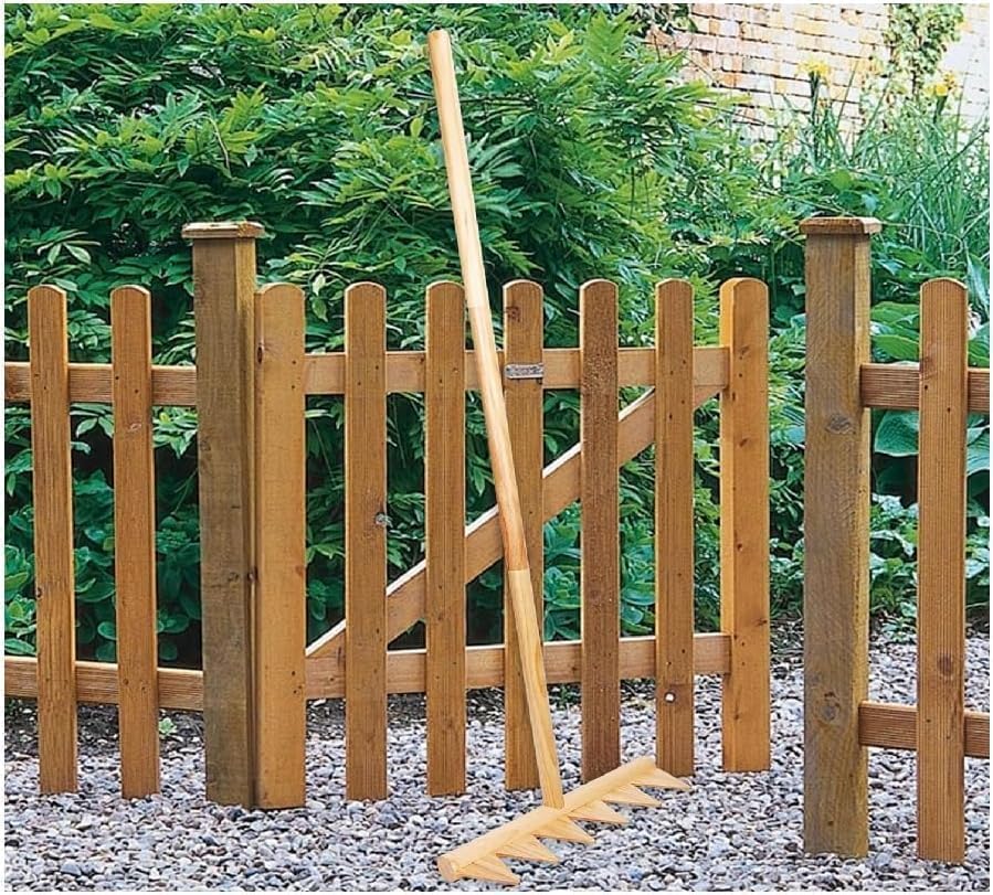 YhoBuy Upgrade Full Size 4ft Zen Garden Rake,Enhanced Outdoor Wooden Rake,Standard Triangular Teeth