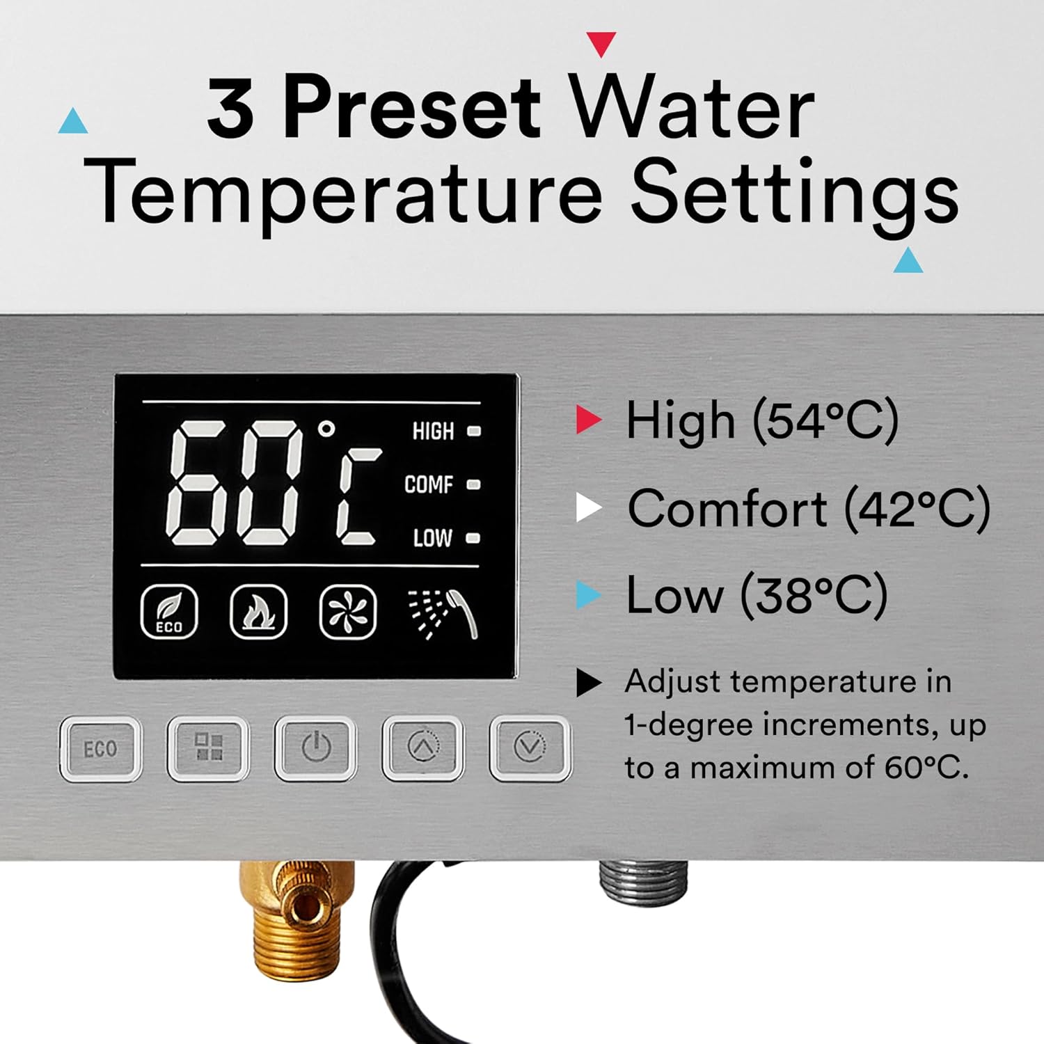 Onsen - 14L Direct Vent Tankless Natural Gas Water Heater - Electronic Ignition - Hot Water On Demand - For Indoor Residential Tiny Home Use - With LED Screen & Display Panel - 120v
