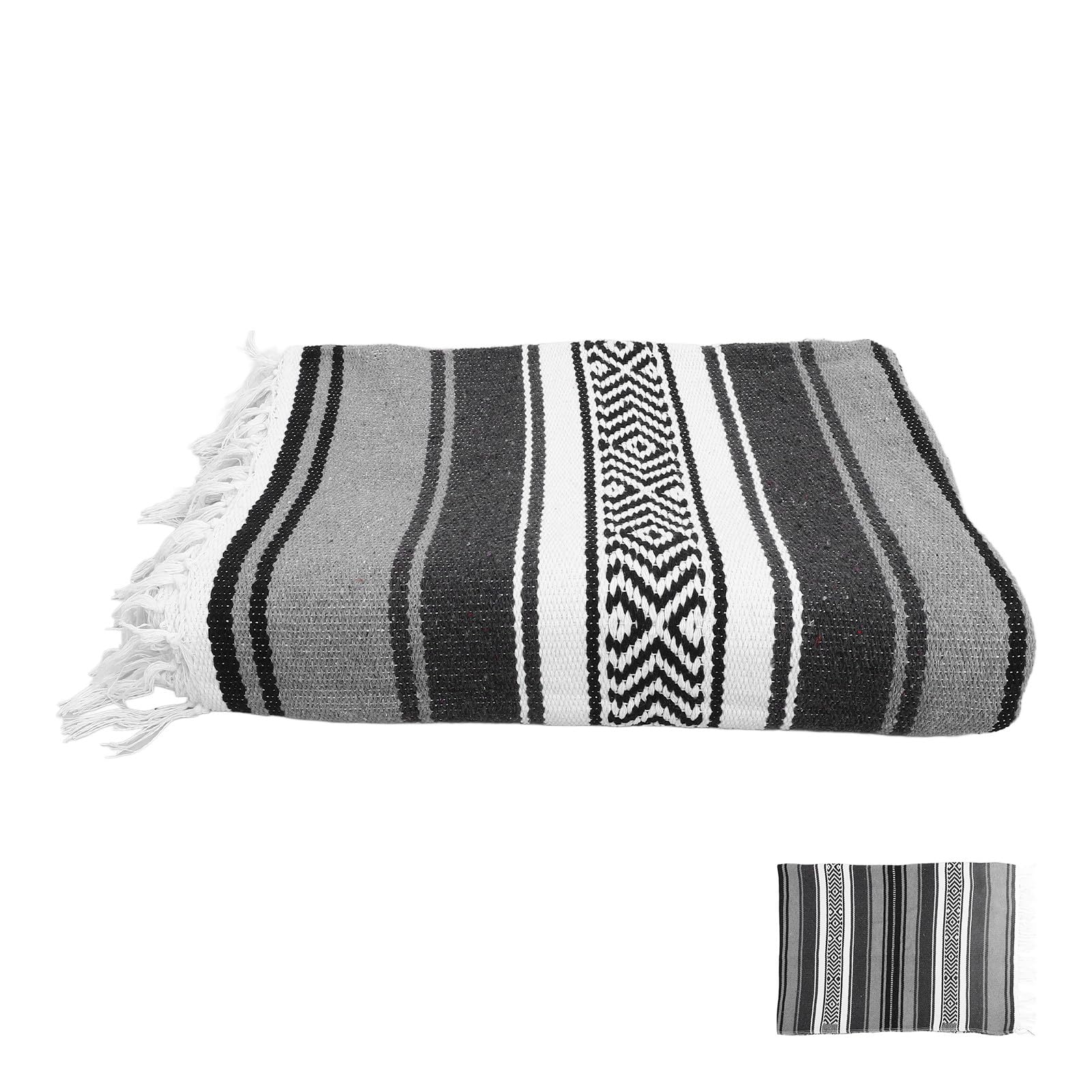 Manta de sofá estilo mexicano y esterilla de yoga para tu salón 8