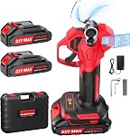 Electric Pruning Shears,1.4" Cutting Diameter Cordless Power Pruner with LCD Display, Brushless Motor Pruning Shears with 2000mAh*2 Rechargeable Batteries for Garden Tree Pruner Branch