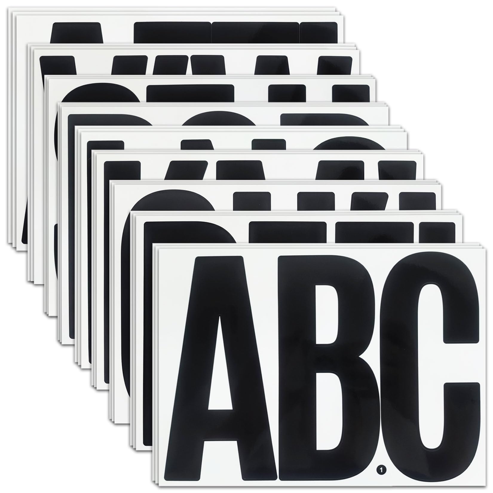 7 Inch Large Bulletin Board Letters Set,30 Sheets Black Waterproof Alphabet