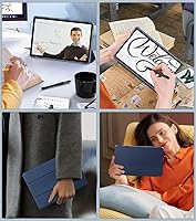 Vista 8 de MoKo Funda compatible con tablet Yaxa Kindle Fire Max 11 (13ª generación, versión 2023) de 11 pulgadas, funda delgada de piel sintética con azul