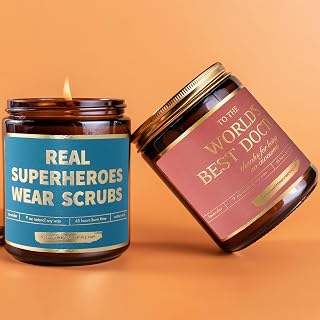 World's Best Doctor + Real Superheroes Wear Scrubs - Set of 2 Scented Candles for Doctors by Got You A Little Something