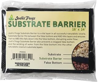 Josh's Frogs Terrarium Substrate Barrier 24"x18" - Prevents Clogs in Bioactive Vivariums for Dart Frogs & Tropical Pets