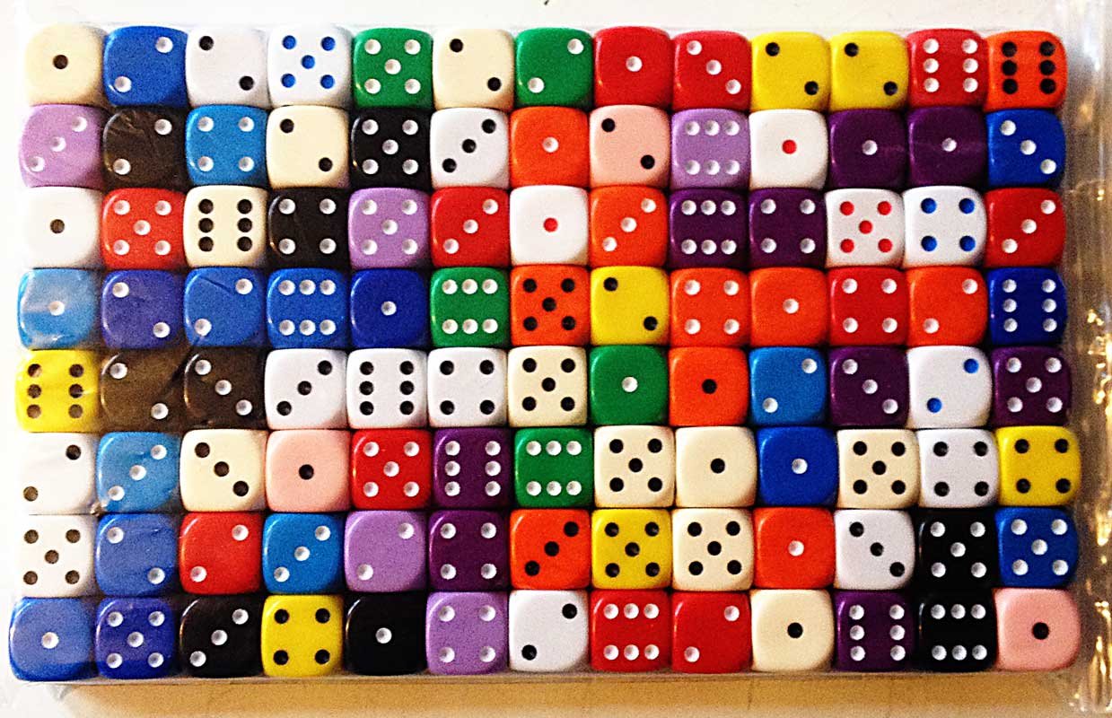 250 dice pack for Teachers - 14mm mixed spot dice : Amazon.co.uk