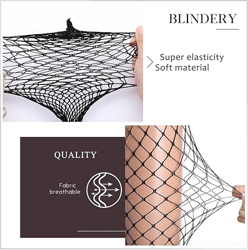 Miniatura 6 de Blindery Medias altas hasta el muslo para mujer, medias de red negras, medias de red para mujer, tirantes sexys, medias sexis