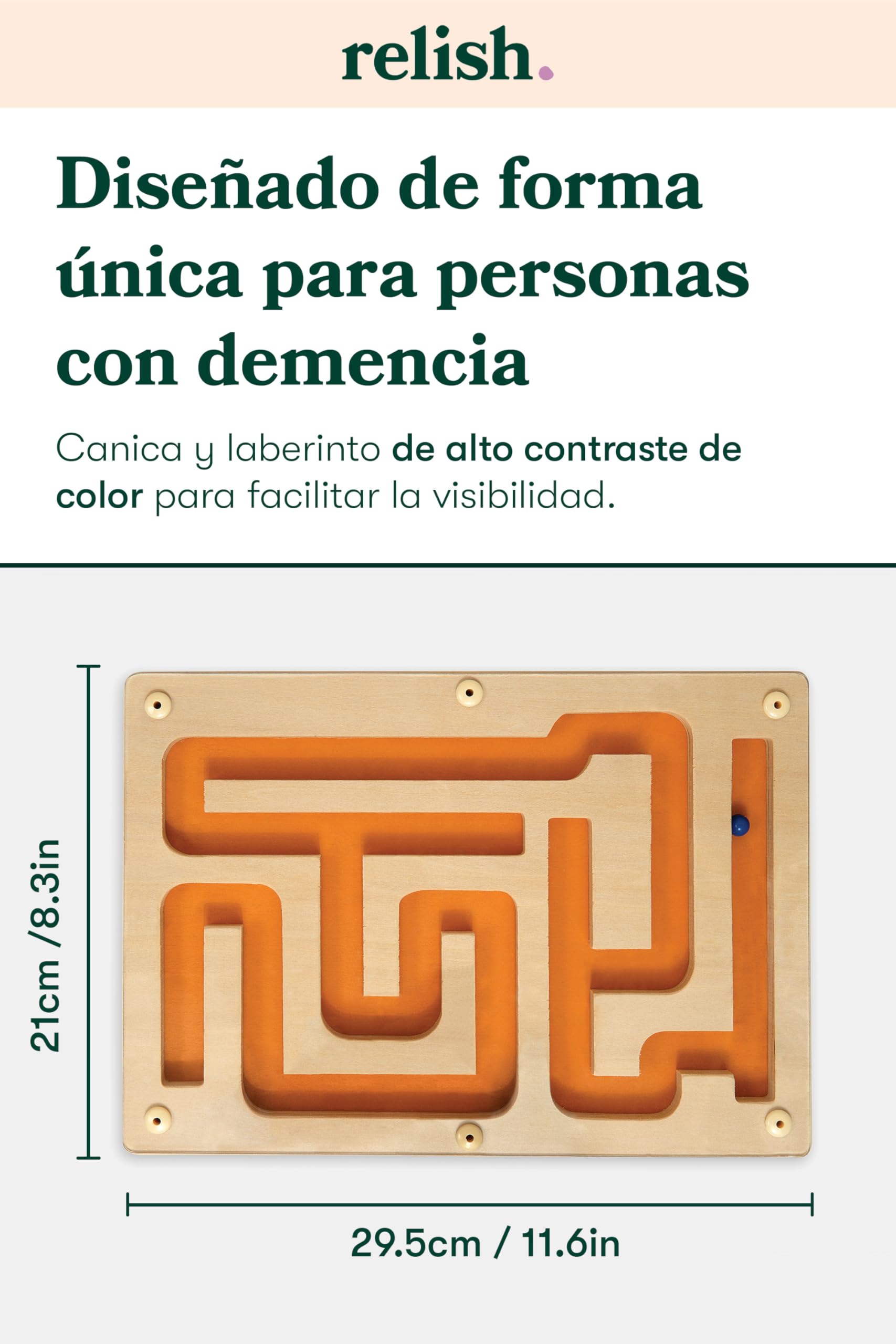 Relish - Marble Maze Track Game - Juegos y Actividades para Personas Mayores y Personas Mayores sobre Alzheimer y Demencia, Mejora de Habilidades y coordinación