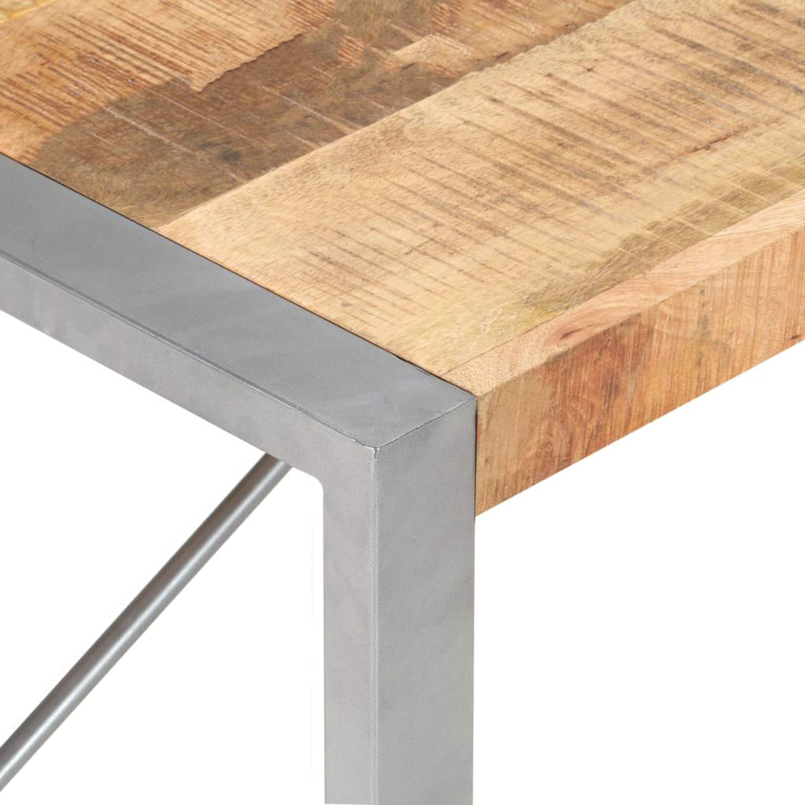 Homgoday Table basse 120 x 60 x 40 cm en bois de manguier brut, table d'appoint, table d'appoint pour salon, salle de réception d'invités, chambre à coucher et mobilier de bureau