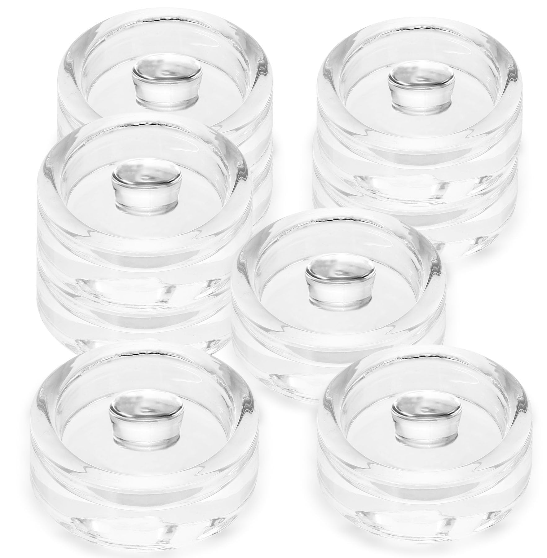 9 Pack Glass Fermentation Weight, Easy Grip Fermenting Weights Canning Weights and Pickling Glass Weight for Wide Mouth Mason, Clear