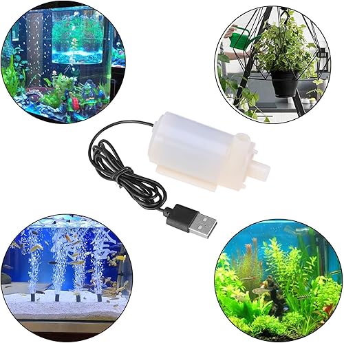 Miniatura 7 de Mini bomba de agua micro sumergible USB de 3 a 5 V CC, pequeña bomba de acuario para pecera, acuarios, fuente de estanque, jardín hidropónico